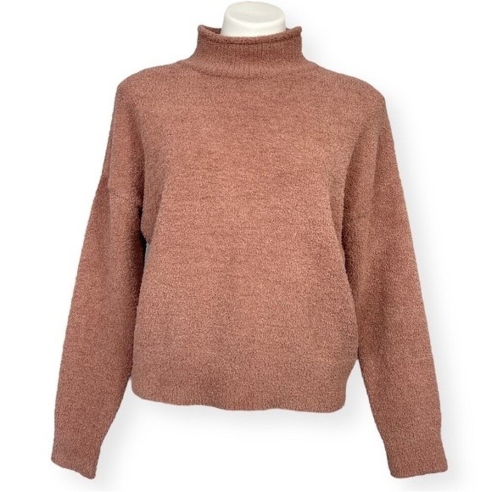 NWT If It Were Me Cozy Sherpa Fuzzy Crop Boxy Drop Shoulder Loungewear Sweater M